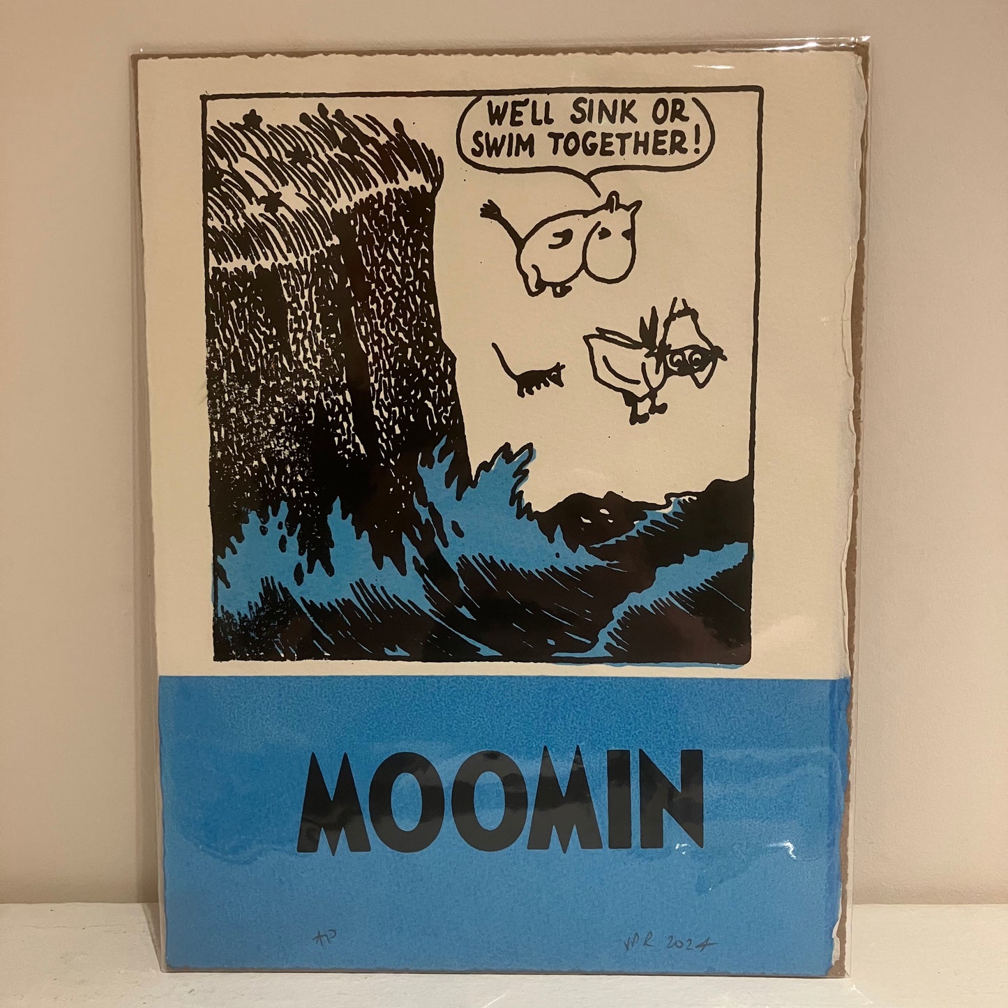 Print - Moomin We'll Sink or Swim Together