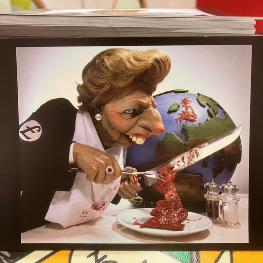 Postcard - Spitting Image from Start to Finish Thatcher Cutting up Britain