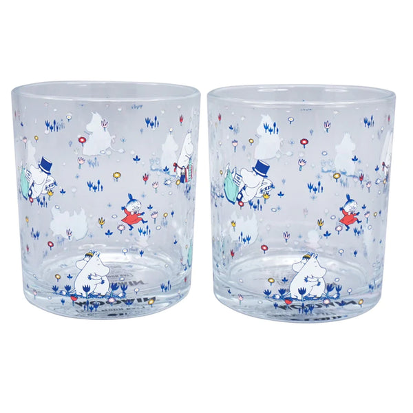 Glass Tumblers - GL02MO01 Moomin set of two glass tumblers