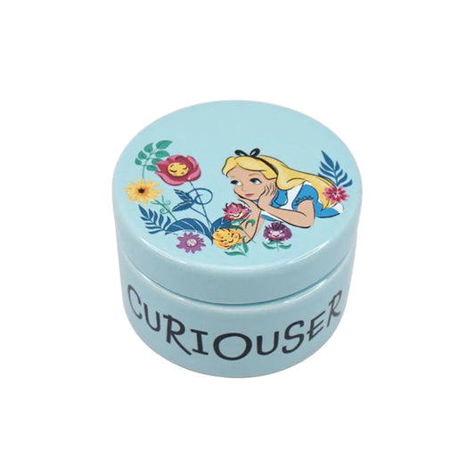 Homeware - SBOXDC01 Curiouser and Curiouser Alice in Wonderland ceramic trinket pot