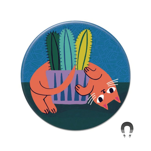 Magnet - 4762 Allison Cole Orange Cat Cactus