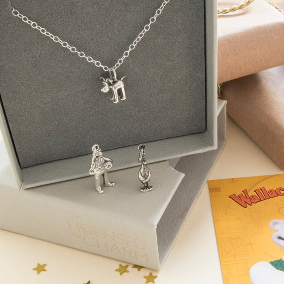 Necklace - LTC-WG-GRO-NEC-SET Standing Gromit (sterling silver)