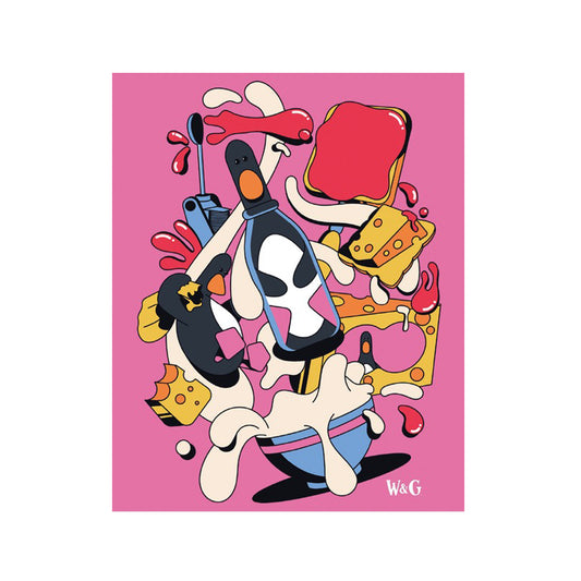 Plaque - Feathers Pink Jam