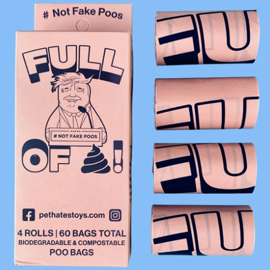 Poo bags - Trump themed dog poo bags Full of ****