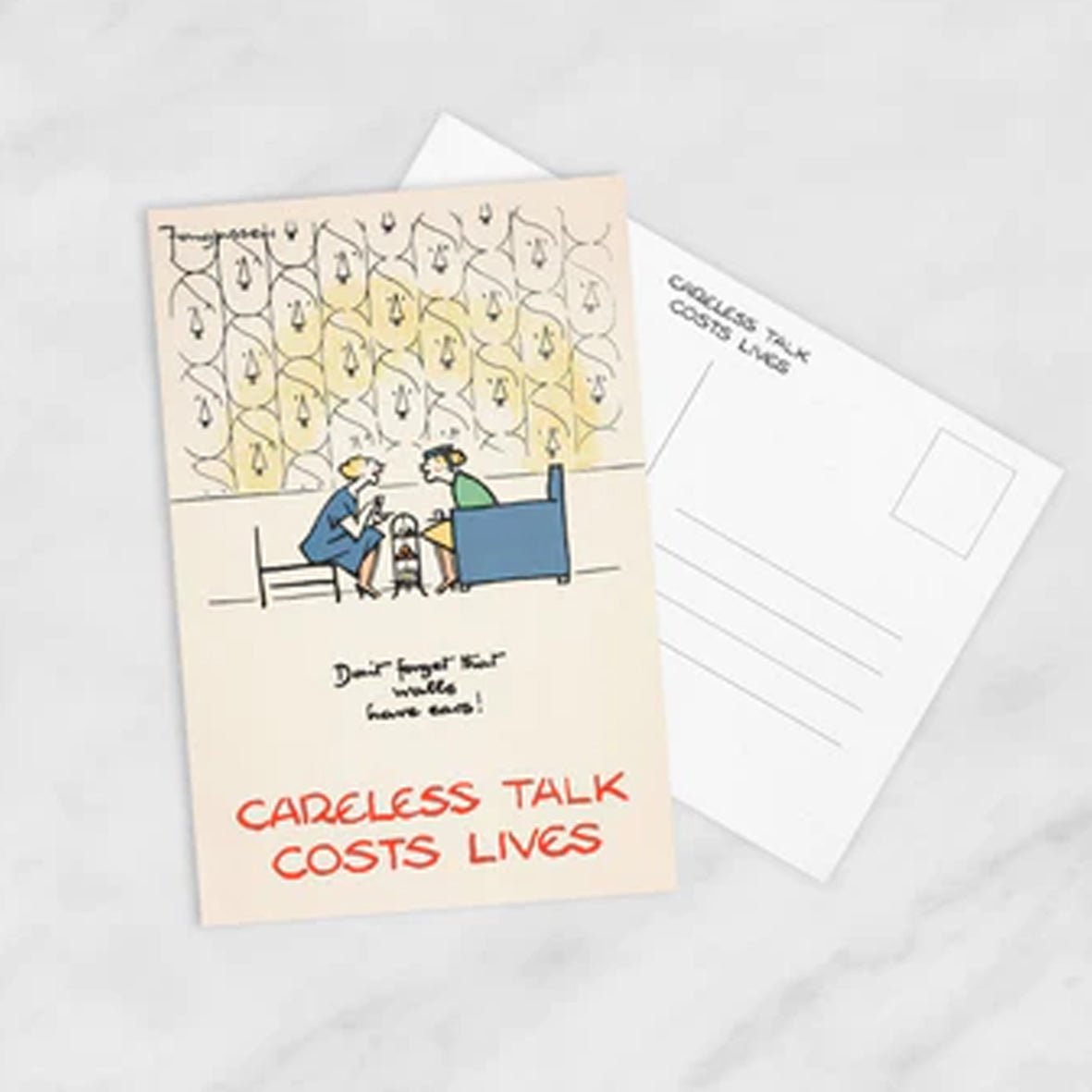 Postcard - 440452 Careless Talk Costs Lives Don't Forget that Walls Have Ears