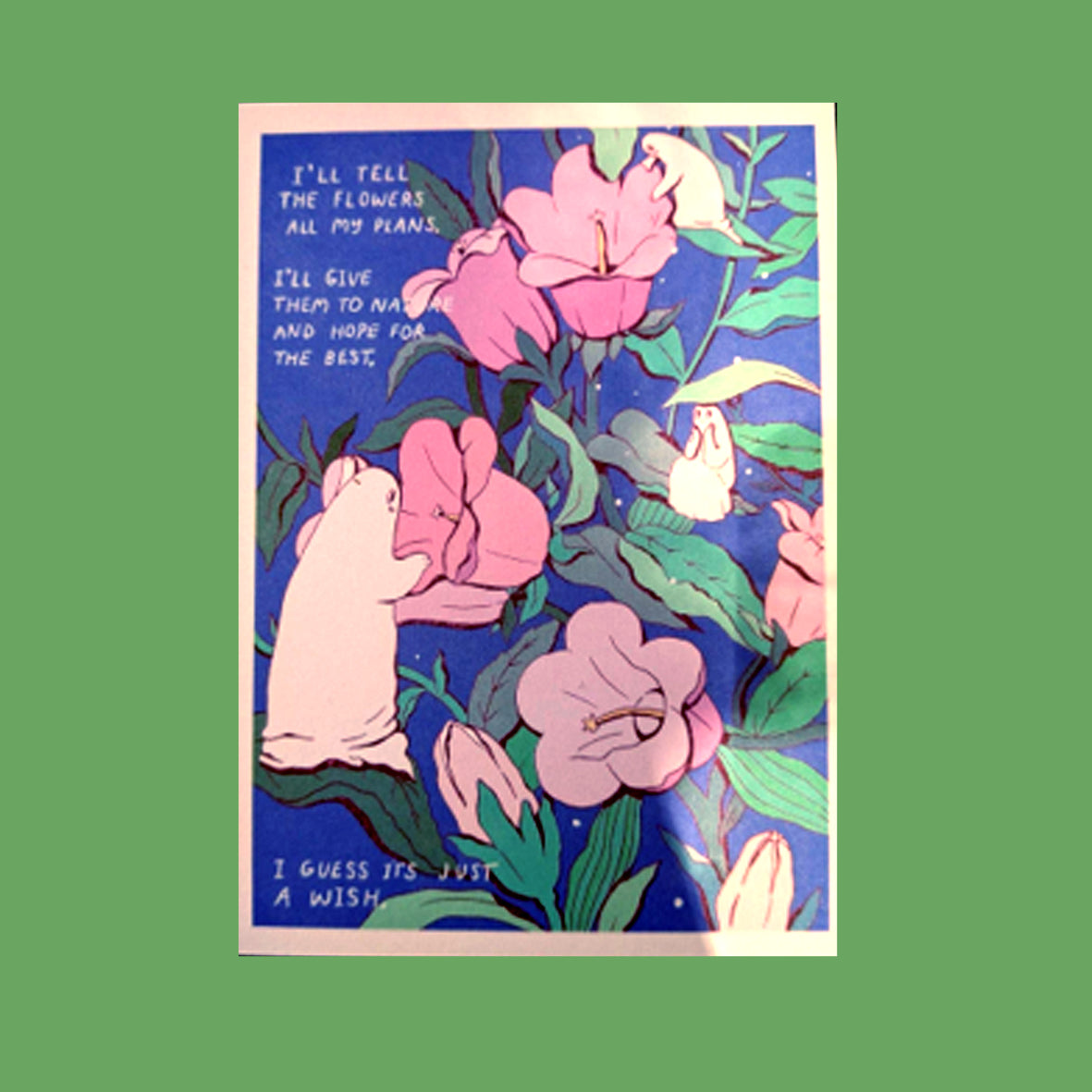 Postcard - Sad Ghost Club I'll Tell The Flowers All My Plans