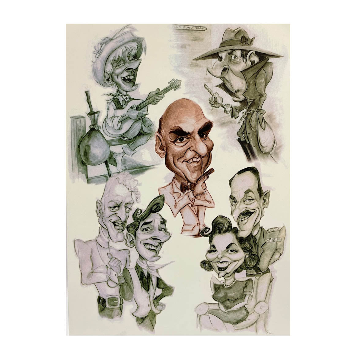 Postcard - SM Illustration @stephenfmansfield Assorted Characters