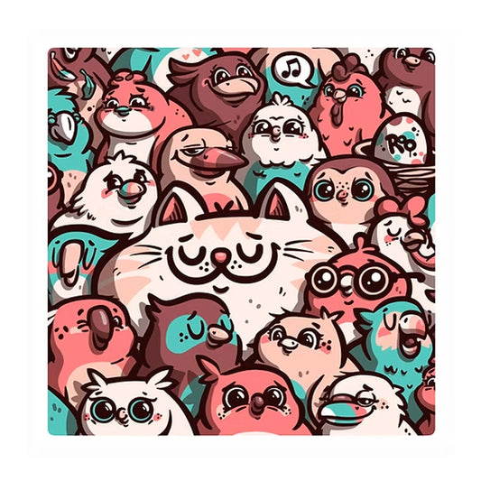 Print - Cat amongst the Birdies