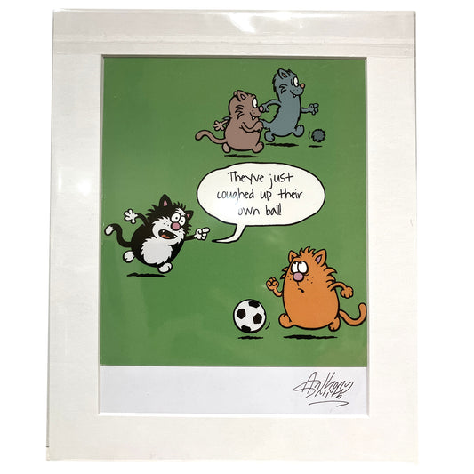 Print - Coughed up their own ball