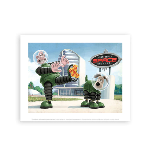 Print - WAGR006PRINT Wallace and Gromit at the National Space Centre
