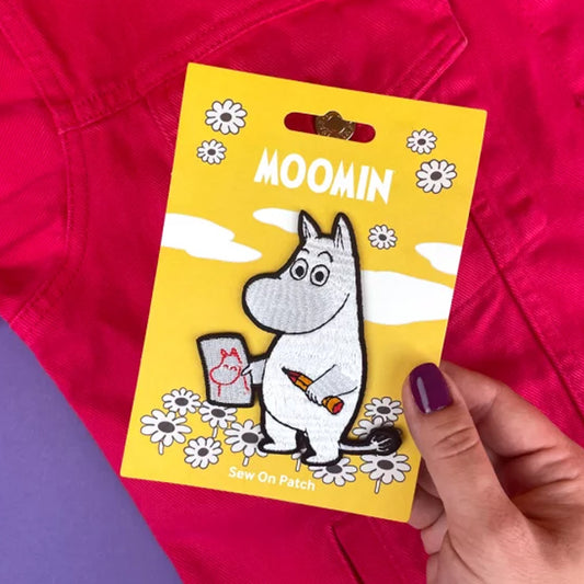 Sew on Patch - MOS003 Moomintroll Drawing