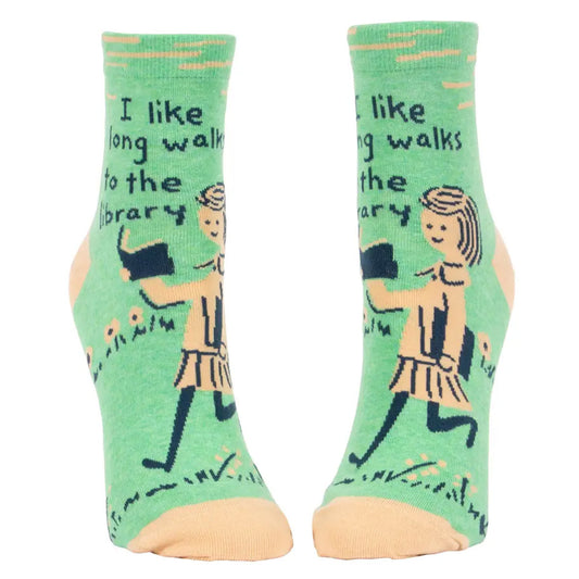 Socks - SW655 I Like Long Walks to the Library