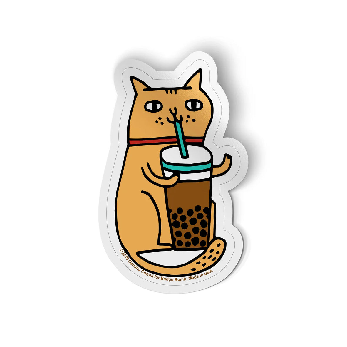 Sticker - 260087 Bubble Tea Cat