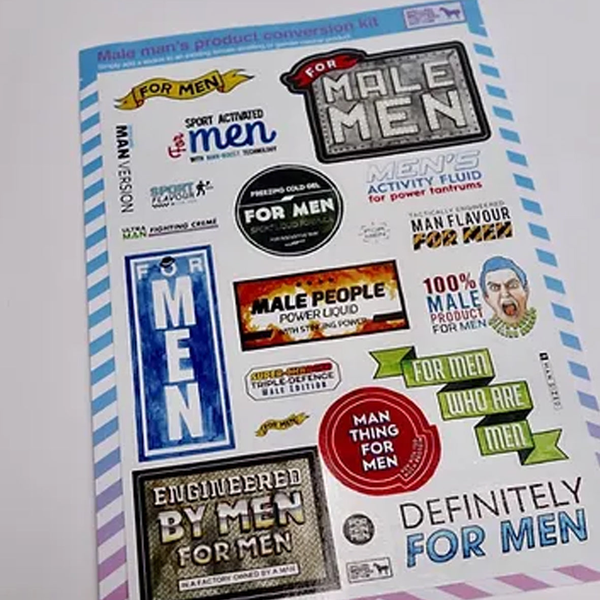 Stickers - Male Man's Product Conversion Kit – The Cartoon Museum