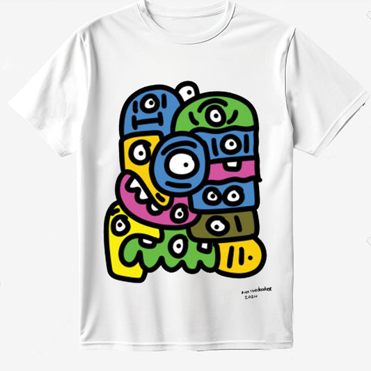 T - Shirt - ALEXTD004 Alex the Doodler Pattern with Eye in the Middle