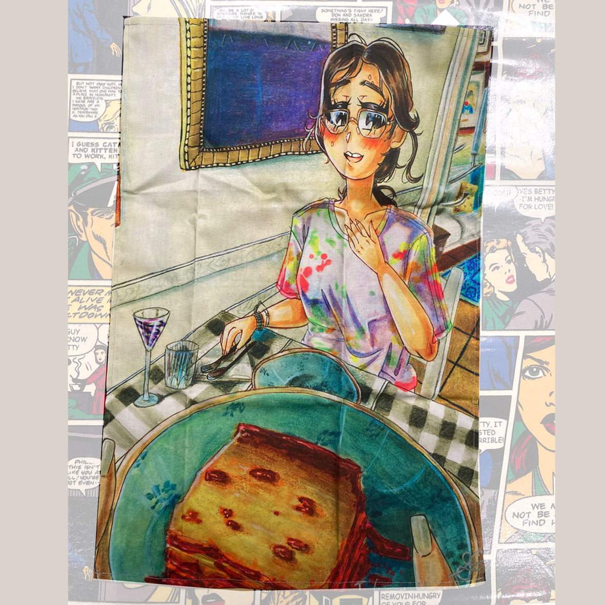 Tea towel - CARM059TTBELLY Juliana Mahfouz Lasagne