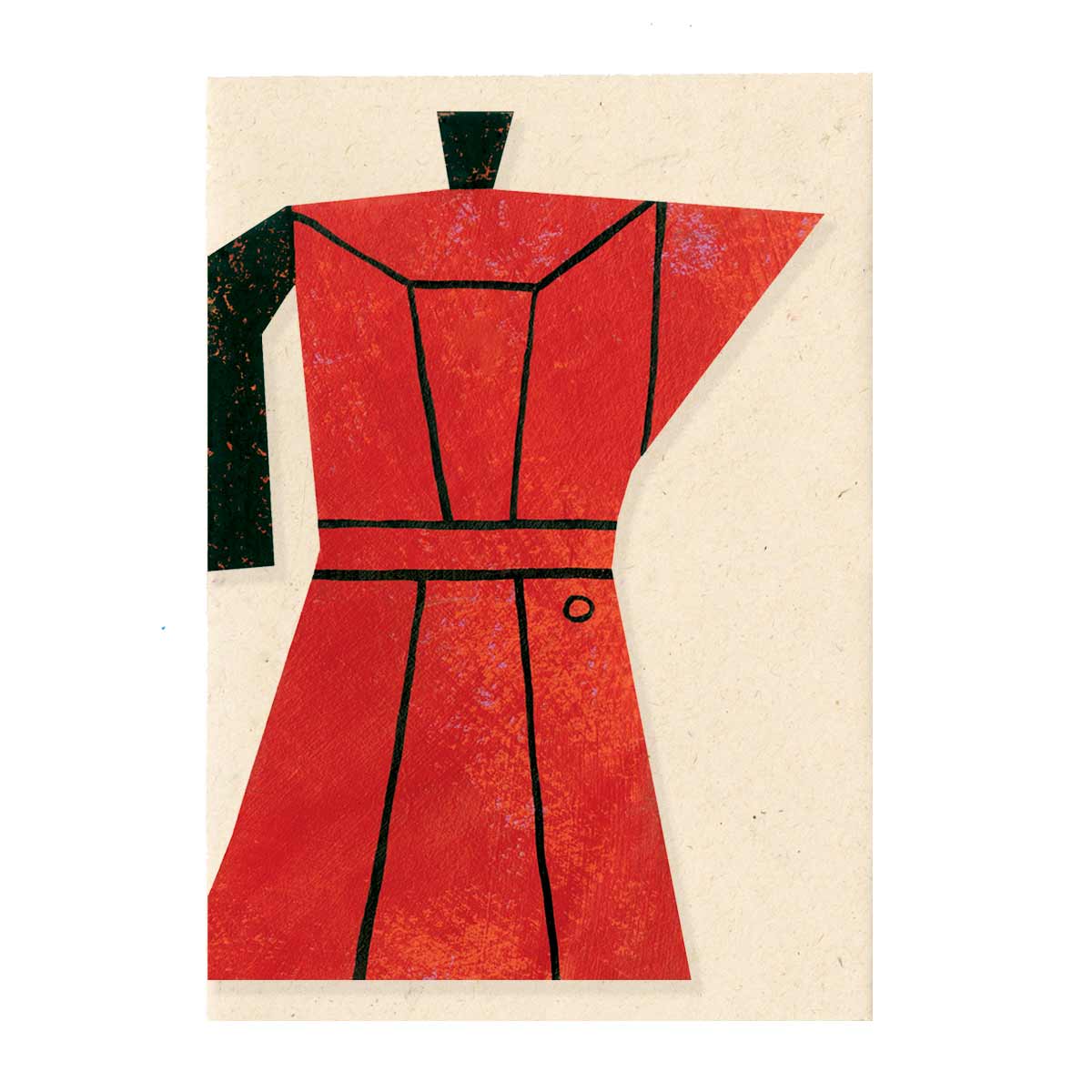 Card - Mortlake Papers Red Coffee Pot