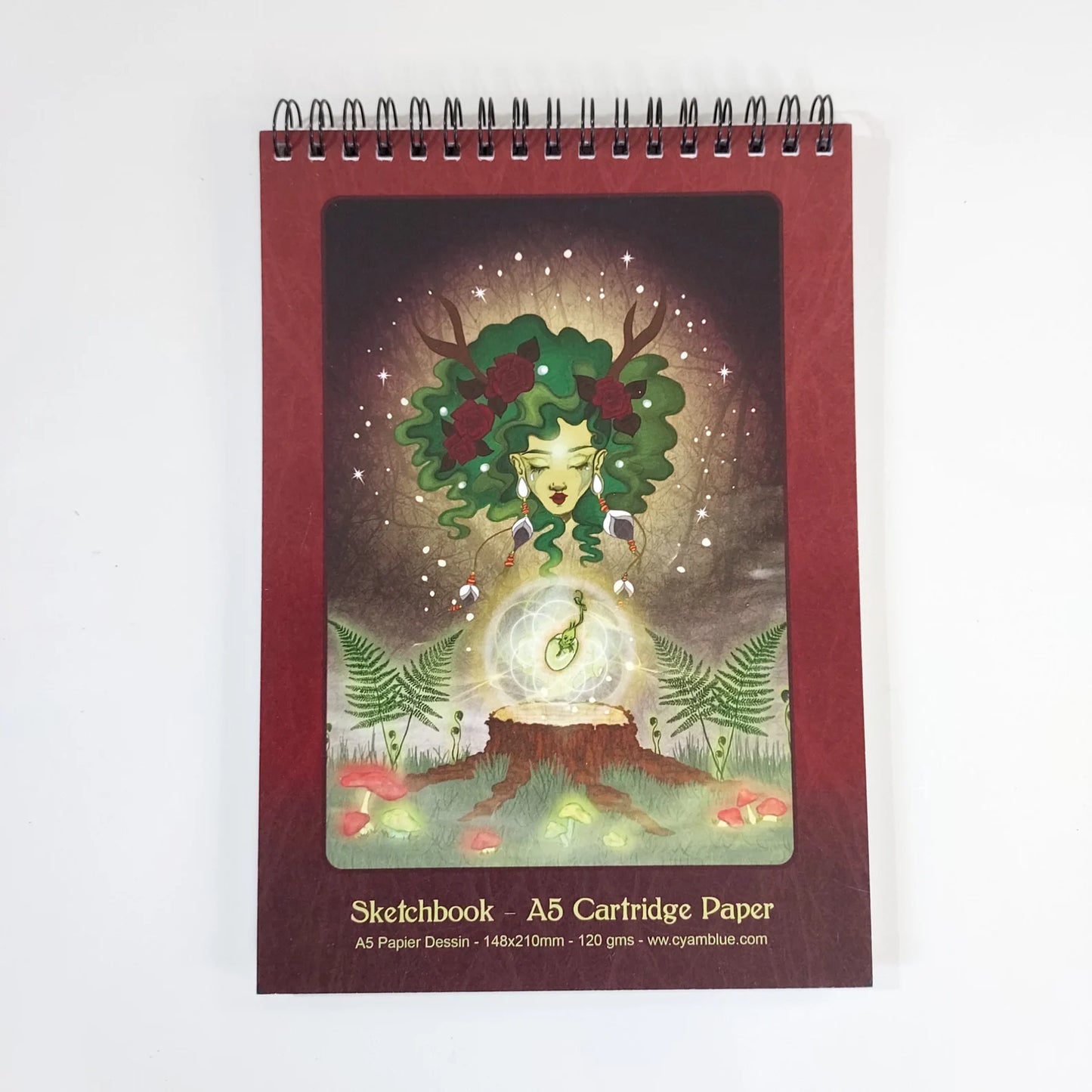 Sketchbook - A5 Cartridge Paper Cyam Blue Maroon cover