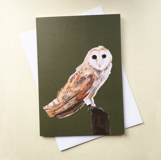 Card - Barn Owl by Holly T Burrows