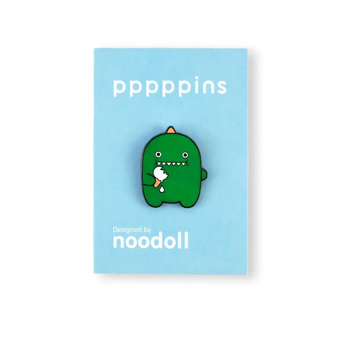 Badge - 992676 Noodoll Pppppins Ricedino Green Dinosaur Hard Enamel Pin