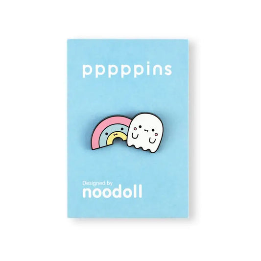 Badge - 992669 Noodoll Pppppins Riceboo Ghost Ricerainbow Rainbow Enamel Pin