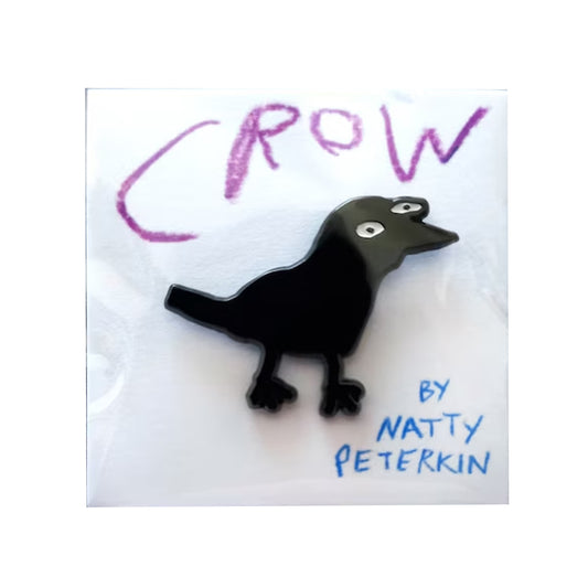 Badge - Crow pin by Natty Peterkin