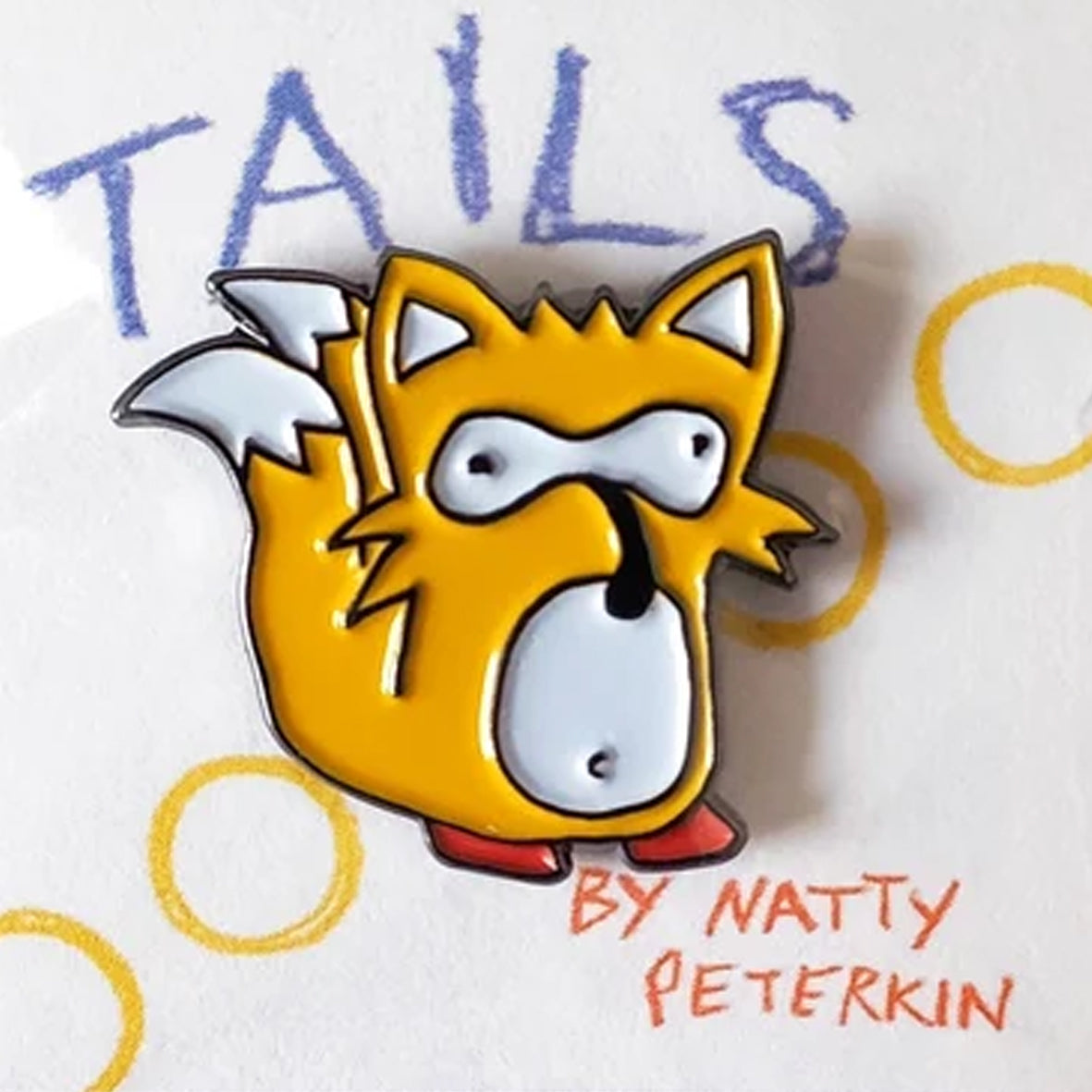 Badge - Tails pin by Natty Peterkin