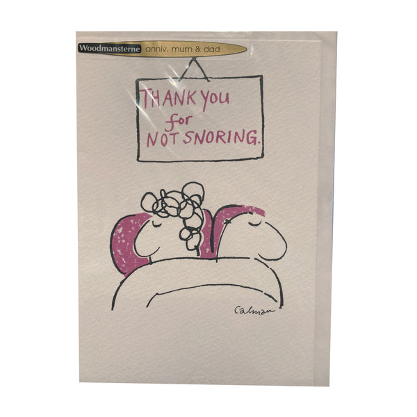 Card - 223006 Thank you for not snoring anniversary