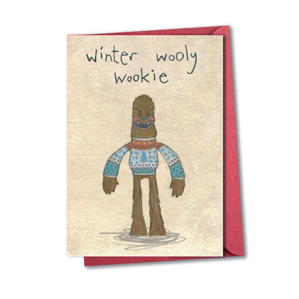 Card - GREY4 Winter Wooly Wookie