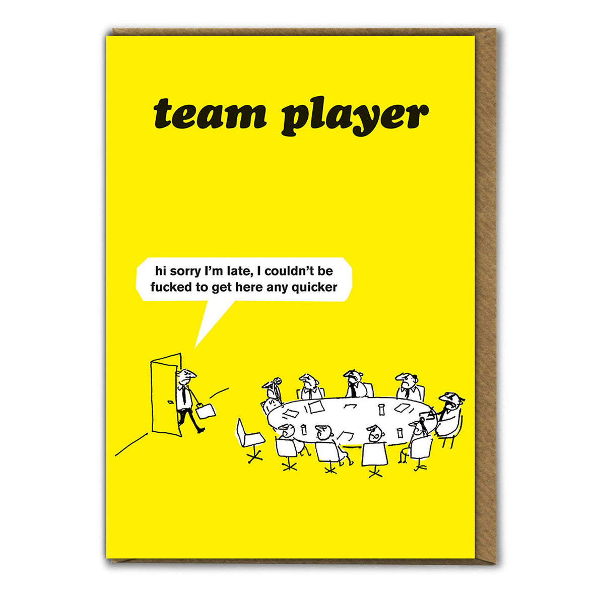 Team Player Card Message Card - MT127 Team Player – The Cartoon Museum