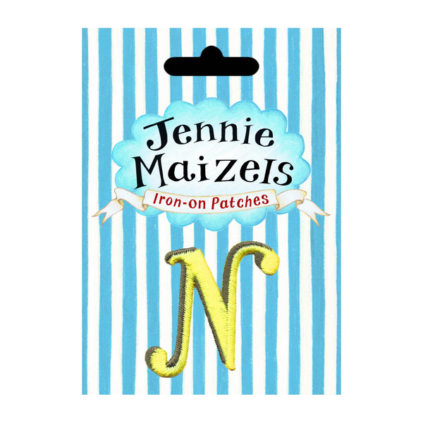 Art materials - Jenny Maizels Iron-on Patches Letter N Yellow