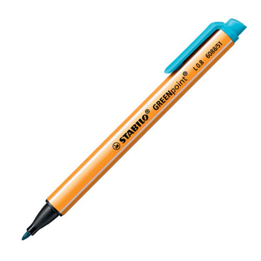 Pen - Stabilo Greenpoint Cyan Blue 6088/51