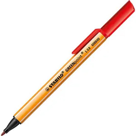 Pen - Stabilo Greenpoint Red 6088/40