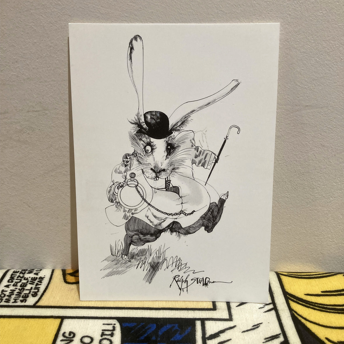 White Rabbit Postcard Postcard - The White Rabbit – The Cartoon Museum