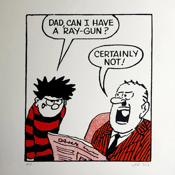 Print - JPRRAYGUN Comic Art - Dad Can I Have a Raygun